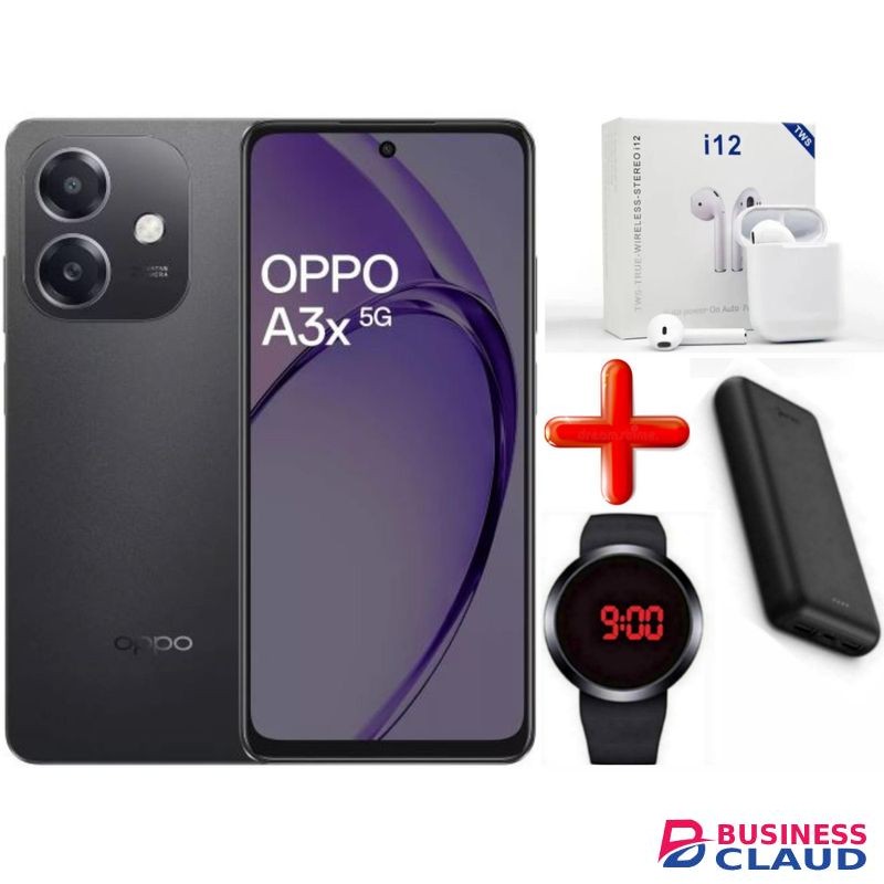 Oppo A3X, 6.67'', 4GB RAM + 128GB ROM Memory, 5100mAh, (Dual SIM), 50MP - Black + FREE AMAZING GIFTS
