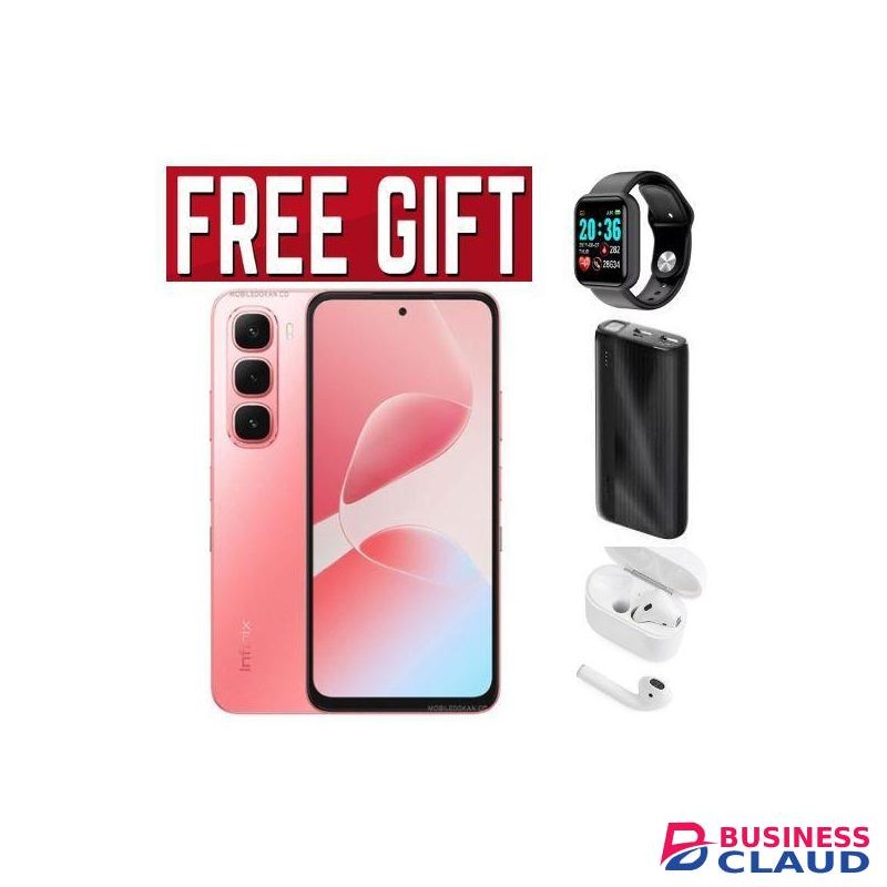Infinix Hot 60i 4G"6.7-inch, 8GB RAM+256GB ROM' Battery: 5160mAh COMES WITH FREE GIFTS ( AIRPODS + SMART WATCH +POWERBANK ) FOR YOU