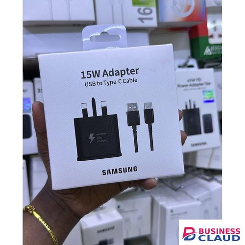 Samsung 15W Black PD Fast Charging Adapter USB-C – Original Power Delivery Wall Charger for Smartphones & Tablets, Safe Rapid Charging, Compact Durable Design, Universal Type-C Compatibility, Overheat Protection, Daily Travel Use