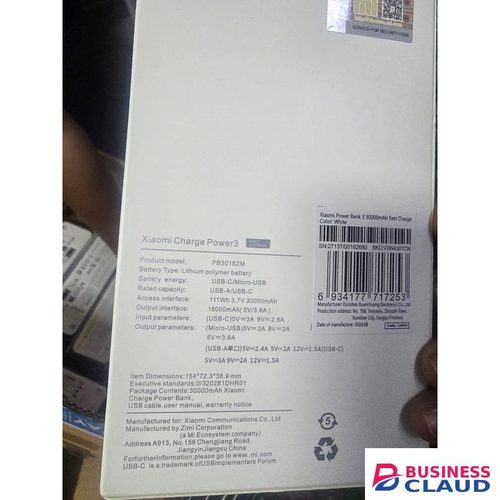 Mi Xiaomi 30,000mAh USB-C Power Bank For Fast Charging Xiaomi, POCO & Redmi Smartphones