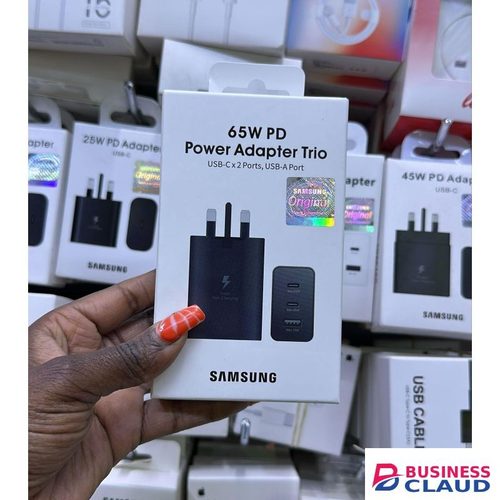 Samsung 65W PD Fast Charging USB-C Power Adapter – Super Fast Charger for Laptops & Smartphones