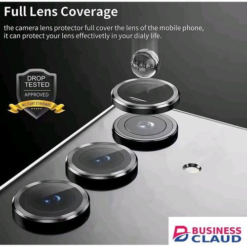 Infinix Hot 50i 2-Piece Silver Metal Ring Camera Lens Protector - HD Clear Lens Cover with Anti-Scratch Protection