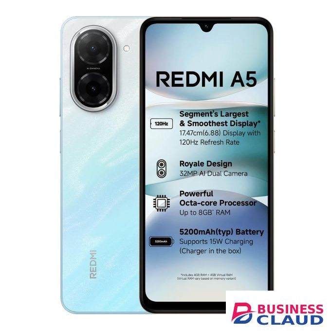 XIAOMI REDMI A5 128GB+8GB(4+4)gb 50mp 6.67" 5200mAh,dual sim on screen fingerprint comes with a two years warranty