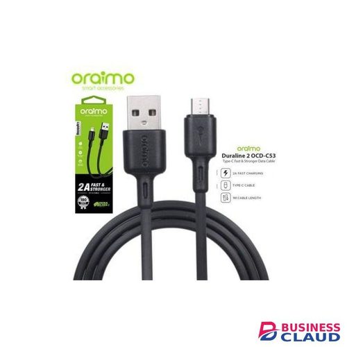 Oraimo Fast Charging & Data Transfer USB Cable For SmartPhones Samsung, Tecno Type C