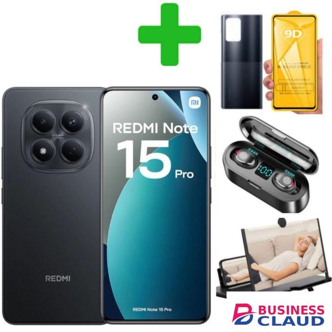 XIAOMI Redmi Note 15 Pro, 6.83" AMOLED, 512GB + 12GB RAM (Dual SIM), 200MP Ultimate clarity camera, 6500mAh Battrey Multi-Directional PDAF+COVER,F9,MAGNIFIER