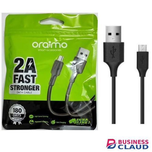 Oraimo High Speed USB Cable Fast Charging Cable & Data Transfer For Android Smartphones & Button Mulika Mwizi Phones