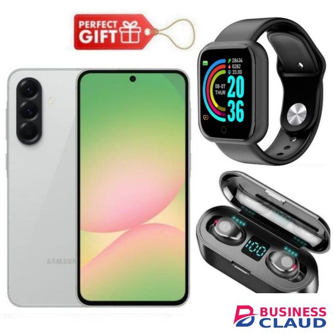 Samsung Galaxy A26 5G, 6.7'' 6GB RAM + 128GB ROM, 50MP -White + F9 Earbuds & Smart Watch