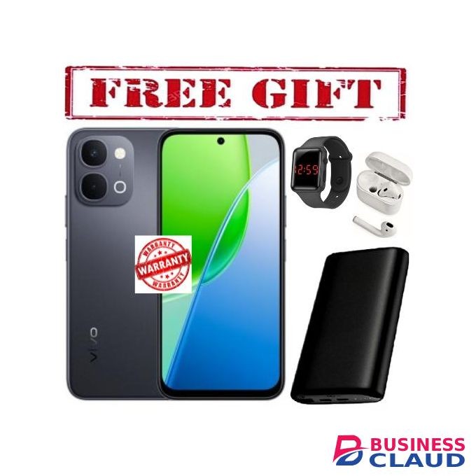 Vivo Y31d,6.75 inches 8GB RAM+256GB ROM'Qualcomm Snapdragon 6s Gen 2 (DUAL SIM),50 MP,(wide) PDAF,12 MONTHS WARRANTY,Battery 7200 mAh COMES WITH FREE LED WATCH , POWERBANK AND AIRPODS FOR YOU black