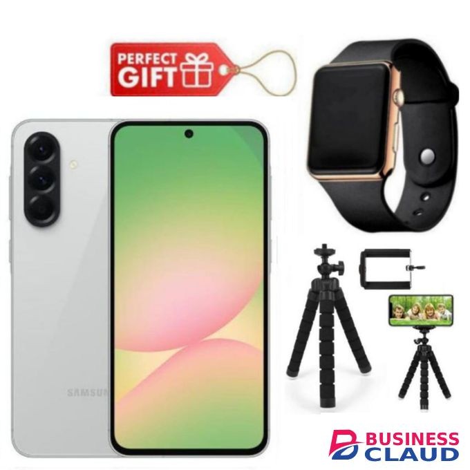 Samsung Galaxy A26 5G, 6.7'' 8GB RAM + 256GB ROM, 50MP, Dual Sim - White + Tripod Stand & Led Watch