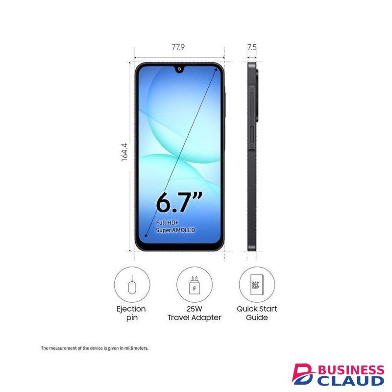 Samsung A17 5G 6.7'' 256 GB ROM + 8 GB RAM 5000 mAh 50 MP+ 13 MP camera Android 15 Exynos 1330 Octa-core Super AMOLED Fingerprint (side-mounted) smartphones