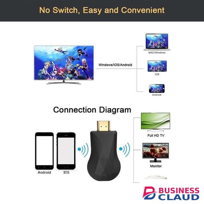 AnyCast M9 Plus Wireless WiFi Display Dongle Receiver Airplay Miracast DLNA 1080P HDMI TV Stick For IPhone, Samsung, And Other Android Smartphones