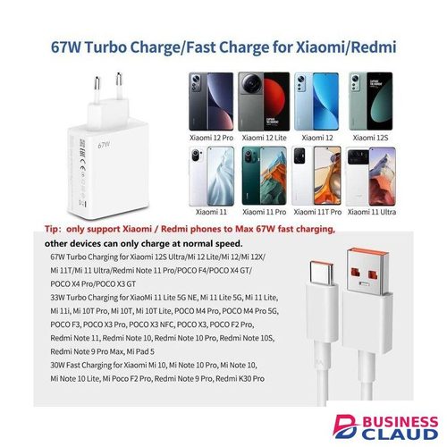 XIAOMI MI 67W USB-C Super Quick Charger – Fast Charging for POCO, MI & Redmi Smartphones