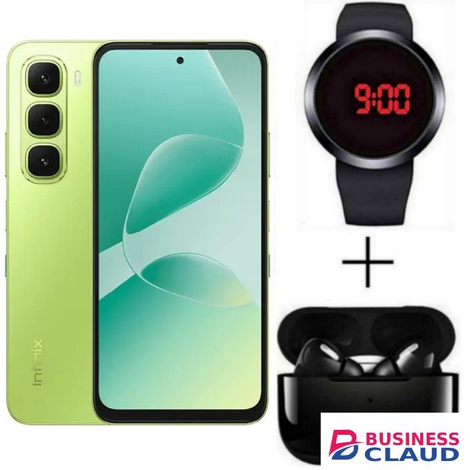 Infinix Hot 60i', 6.7'', (6GB RAM + 128GB ROM), Dual SIM, 5160 MAh, 50MP - Green + Free Gifts