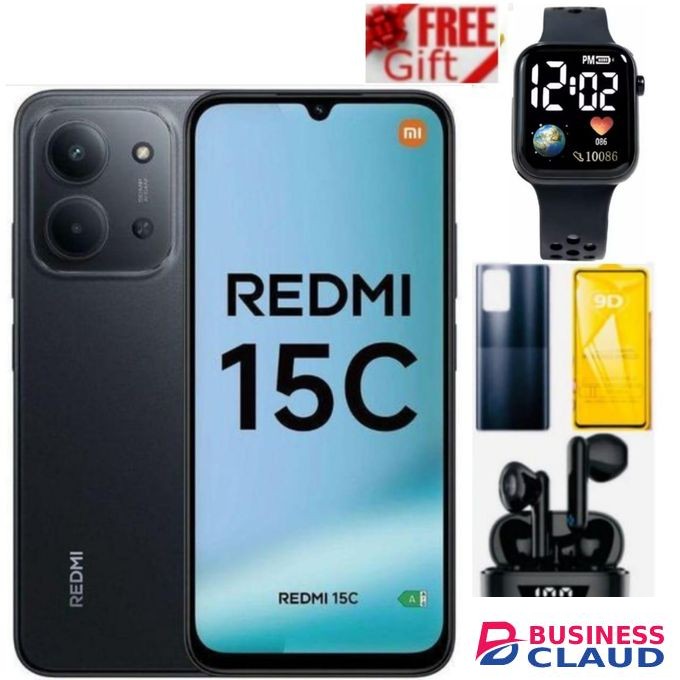 XIAOMI Redmi 15C' 6.88 inches8GB RAM+256GB ROM,Battery: 5000 mAh+WATCH, EARBUDS, 1YEAR WARRANTY