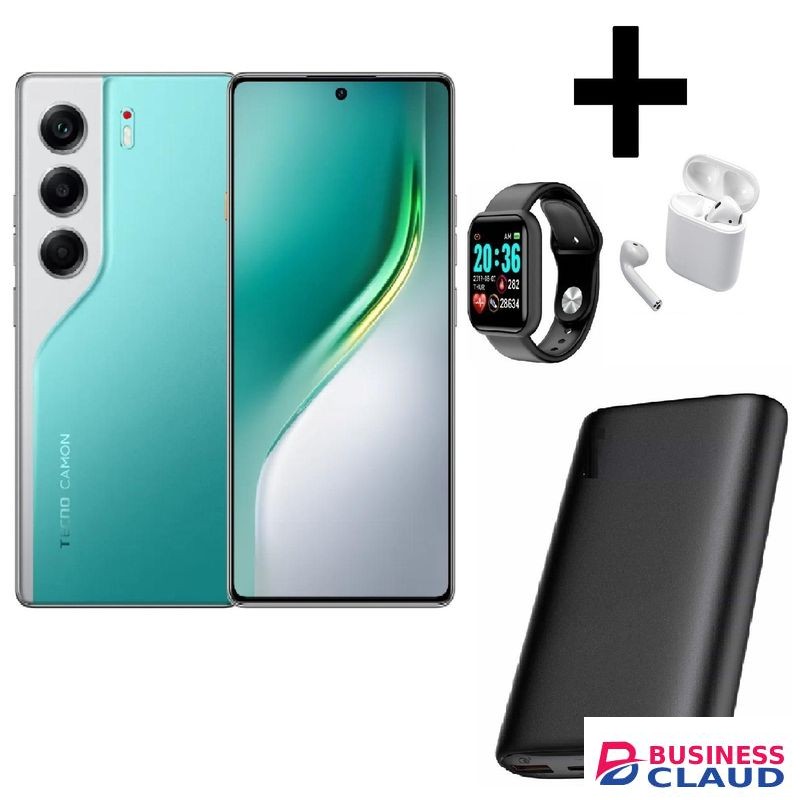 Tecno CAMON 40 8GB RAM +256GB // 6.78 SCREEN DISPLAY//5200 MAH BATTERY// DUAL SIM ON SREEN FINGERPRINT COMES WITH FREE GIFTS ( AIRPODS + SMART WATCH +POWERBANK ) FOR YOU
