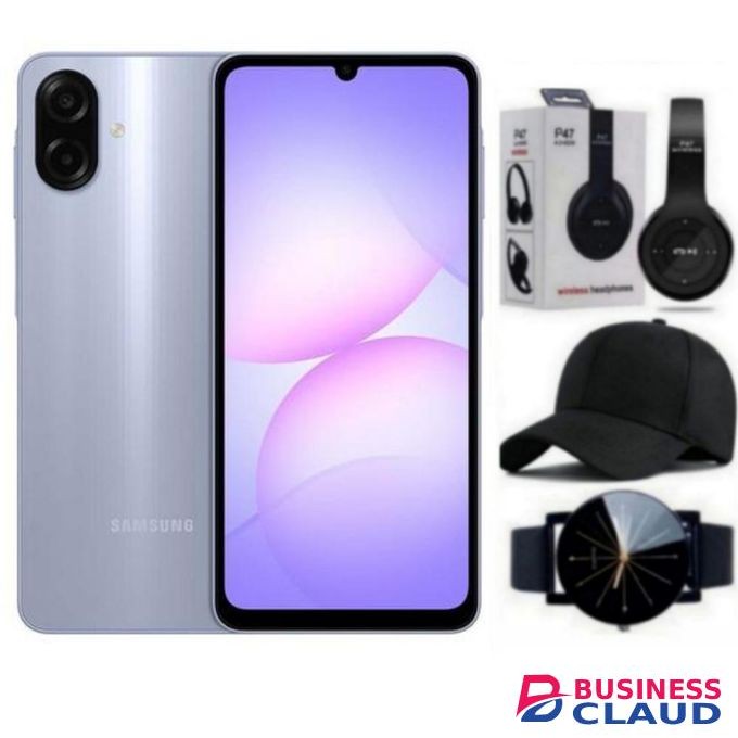Samsung Galaxy A07 128GB+4GB 6.7" 90Hz 50MP Dual Camera 5000mAh 25W Type-C Charge Android 15 Smart Phones IP54 Waterproof Side Fingerprint phone + FREE GIFTS
