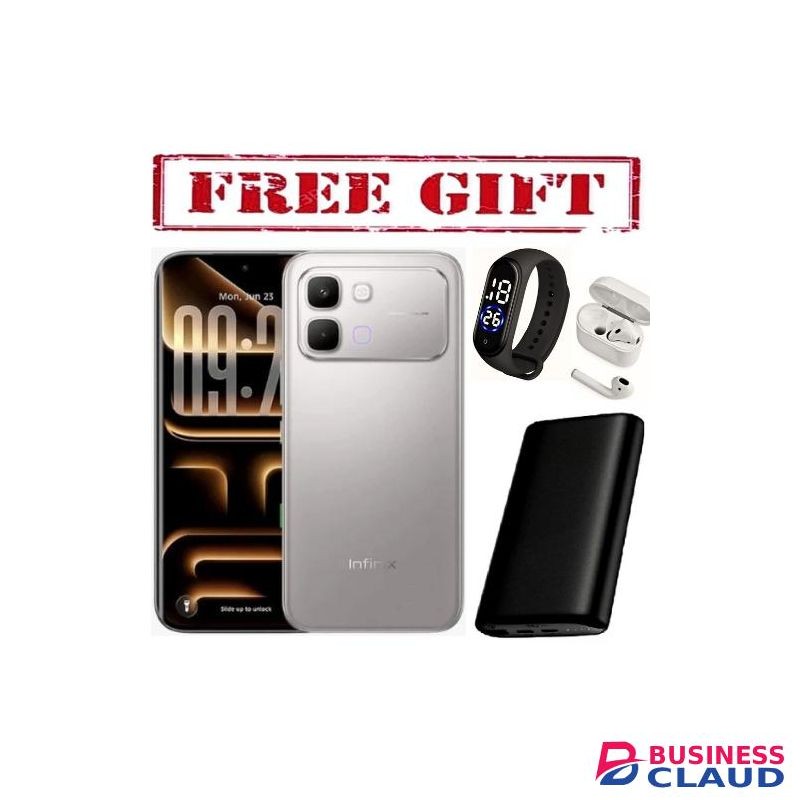 Infinix Note Edge, 6.67' Display, 8GB RAM + 256GB ROM, 50MP+13MP CAMERA, Battery 6150MAh COMES WITH FREE STRAP WATCH , POWERBANK AND AIRPODS FOR YOU silver
