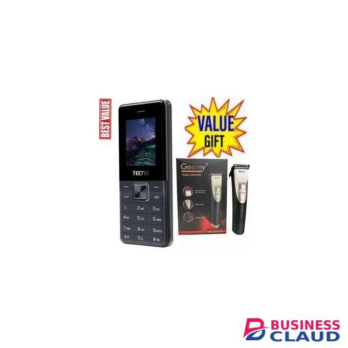 Tecno BEST BUTTON PHONE // T301 2/Dual Sim,Button/KABAMBE/KATULULU/MULIKA MWIZI +FREE GEEMY SHAVER..