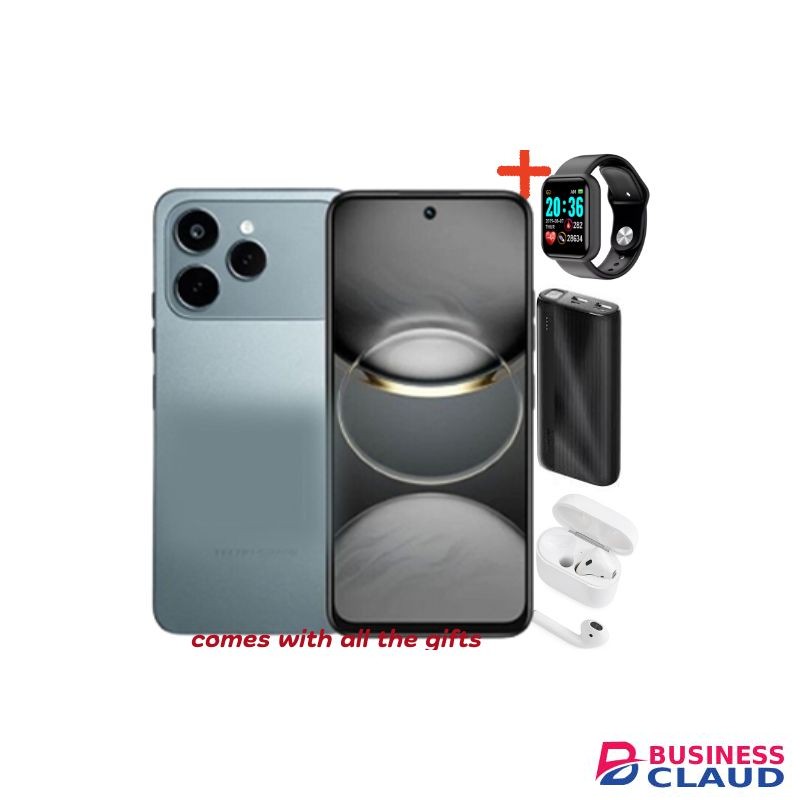 Tecno Spark 40, 6.67'' HD+, UP To 128GB ROM+ 4GB RAM +(4GB RAM Extended) (Dual Sim) 50MP, 5200 MAh COMES WITH FREE GIFTS (POWERBANK, SMARTWATCH AND AIPODS) FOR YOU