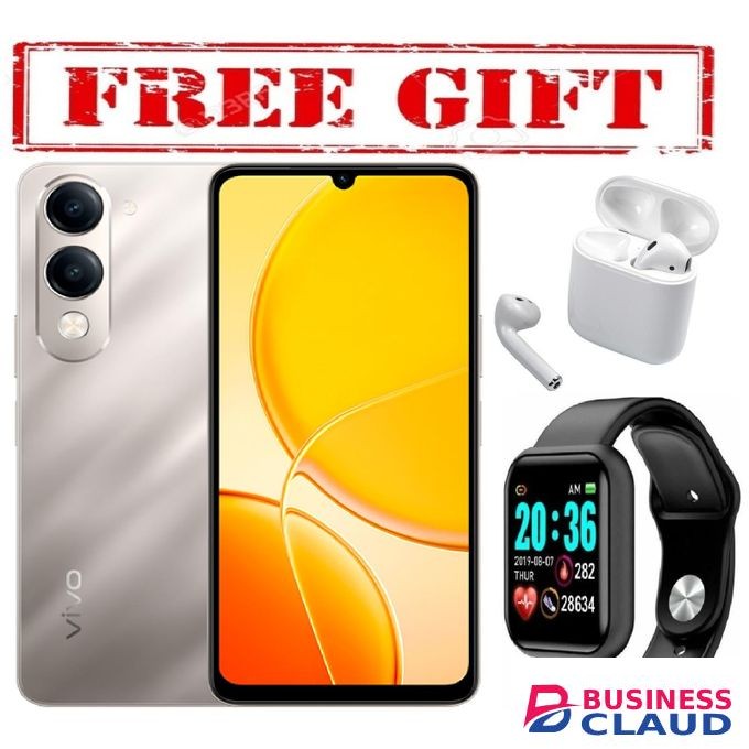 Vivo Y04 6.74" 64GB ROM+ 4GB RAM (Upto 8GB RAM) 5500mAh (Dual Sim) 13MP COMES WITH FREE GIFTS ( AIRPODS + SMART WATCH) FOR YOU
