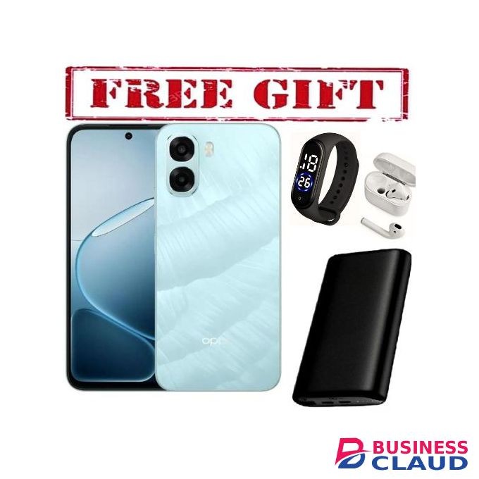 Oppo A6X 6.75'', 64GB + 4GB RAM, 6500mAh 50MP (Dual SIM) COMES WITH FREE LED WATCH , POWERBANK AND AIRPODS FOR YOU blue