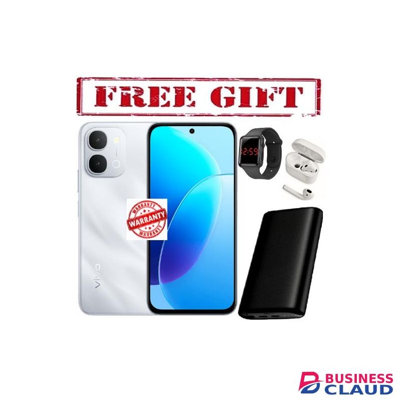 Vivo Y31d,6.75 inches 8GB RAM+256GB ROM'Qualcomm Snapdragon 6s Gen 2 (DUAL SIM),50 MP,(wide) PDAF,12 MONTHS WARRANTY,Battery 7200 mAh COMES WITH FREE LED WATCH , POWERBANK AND AIRPODS FOR YOU white