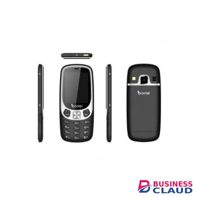 Bontel Q1000//2.4" Selfie Camera - Ultra Slim-Magic Voice -1300mAh-Big Battery //Black