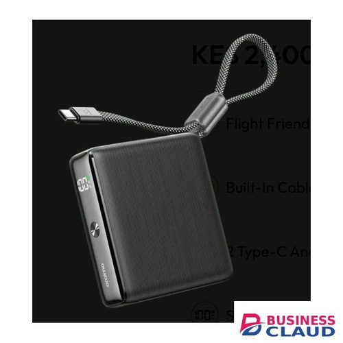 Oraimo PowerNova L11 OPB-7103C 10000mAh Power Bank – 22.5W Fast Charging Portable Battery Pack with Built-in Type-C Cable, USB-A & USB-C Output for Smartphones & Tablets