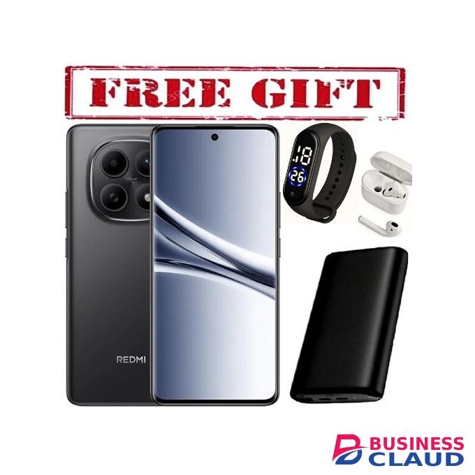 XIAOMI Redmi Note 15, 6.77", 128GB + 6GB RAM (Dual SIM), 5800mAh, IP 68,(2YRs WRTY) COMES WITH FREE POWER BANK, STRAPS AND AIRPODS-BLACK