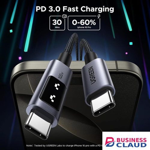 Ugreen Uno Robot USB-C to USB-C 100W Power Beast Cable, 3m Ultra-Long Fast Charging Cord with 5A PD SuperCharge, Reinforced Braided Performance for Laptops, Tablets & Smartphones – L509 – UG-35513