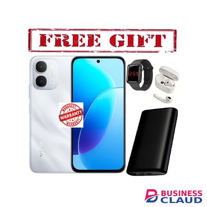 Vivo Y31d,6.75 inches 8GB RAM+256 GB ROM'Qualcomm Snapdragon 6s Gen 2 (DUAL SIM),50 MP,(wide) PDAF,12 MONTHS WARRANTY,Battery 7200 mAh white COMES WITH FREE LED WATCH , POWERBANK AND AIRPODS FOR YOU gray