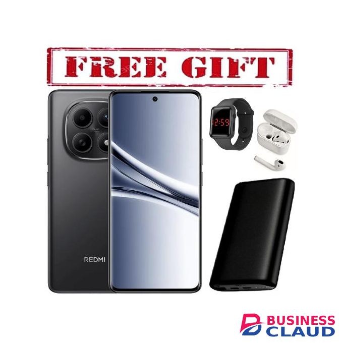 XIAOMI Redmi Note 15, 6.77", 128GB + 6GB RAM (Dual SIM), 5800mAh, IP 68,(2YRs WRTY) -COMES WITH FREE POWER BANK, LED WATCH AND AIRPODS FOR YOU -BLACK