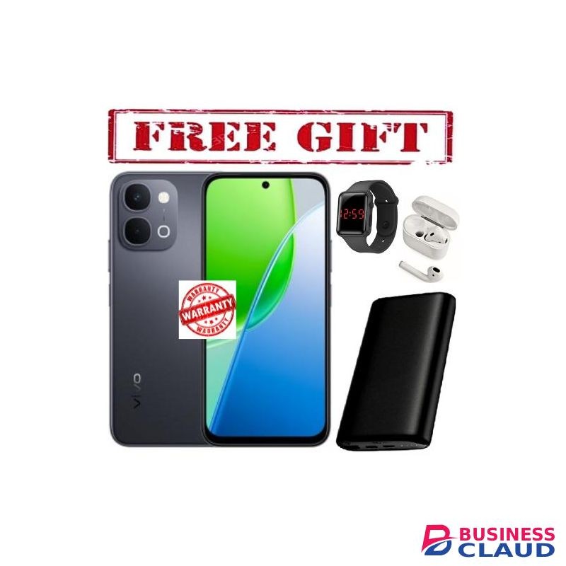 Vivo Y31d,6.75 inches 8GB RAM+256 GB ROM'Qualcomm Snapdragon 6s Gen 2 (DUAL SIM),50 MP,(wide) PDAF,12 MONTHS WARRANTY,Battery 7200 mAh white COMES WITH FREE LED WATCH , POWERBANK AND AIRPODS FOR YOU black