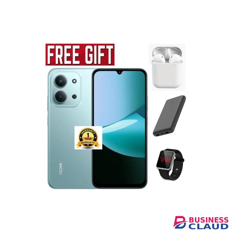 XIAOMI Redmi 15C' 6.88 inches,upto 8GB RAM+128GB ROM,Battery: 5000 mAh- COMES WITH FREE LED WATCH , POWERBANK AND AIRPODS FOR YOU green