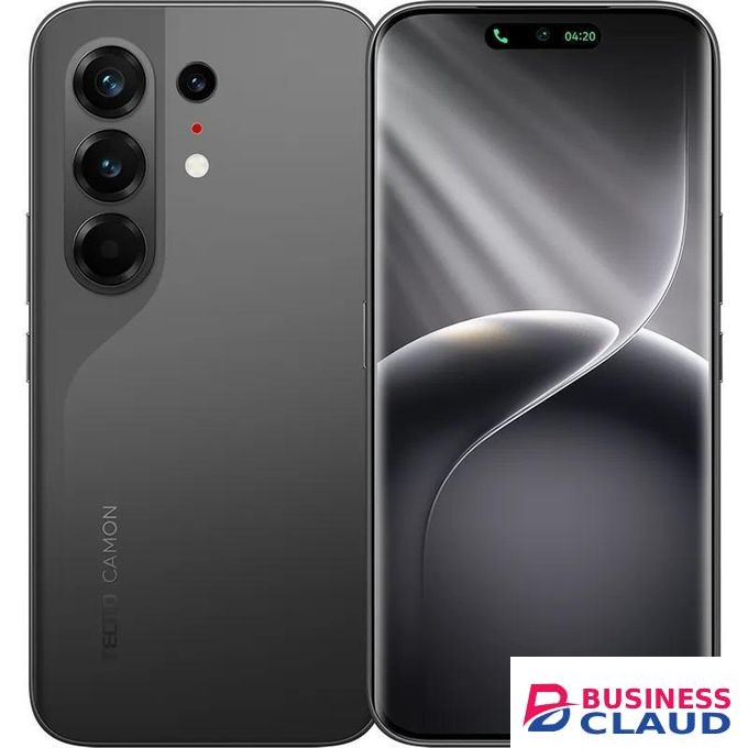 Tecno CAMON 50 PRO_6.78" Curved AMOLED 144Hz 1.5K_ 256GB ROM+8GB RAM ( +8GB Extended) (Daul Sim)_Sony LYTIA 700C 50MP Camera (4G)_ 6150mAh 45W-BLACK