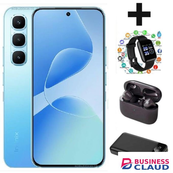 Infinix Hot 60 Pro 8GB RAM +128GB ROM '6.78 inches,50 MP,Battery 5160 mAh+ P .BANK