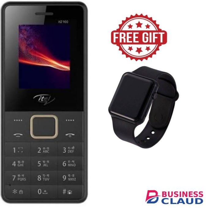 Itel 2160// Dual SIM//Black//quality Watch