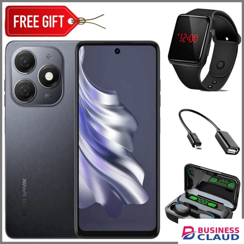 Tecno Spark 40, 6.67'' HD+, UP To 8GB RAM + 128GB ROM (Dual Sim) 50MP, 5200 MAh - +LEDwatch+otg+Earbuds