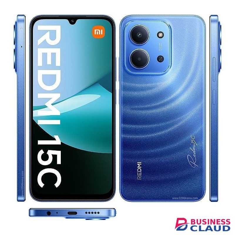 XIAOMI Redmi 15C' 6.88 inches,(4+4)8GB RAM+128GB ROM,Battery: 5000 mAh COMES WITH FREE GIFTS ( AIRPODS + LED WATCH +POWERBANK ) FOR YOU (LED+pwb+i12) (Blue)