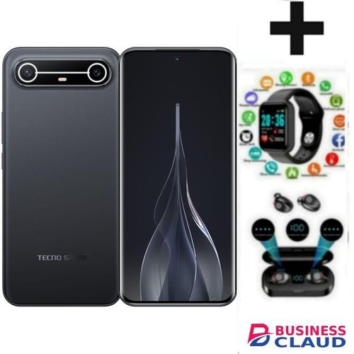 Tecno spark SLIM 256GB ROM + 8GB RAM BATTERY 5160mAh, 45W Fast Charge SMART WATCH F9