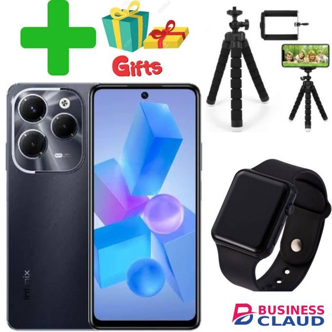 Infinix Hot 40 PRO, 6.6'', 256GB ROM + 8GB RAM, 108MP CAMERA, Dual SIM, 5000mAh+GIFTS,LED WATCH,TRIPOD