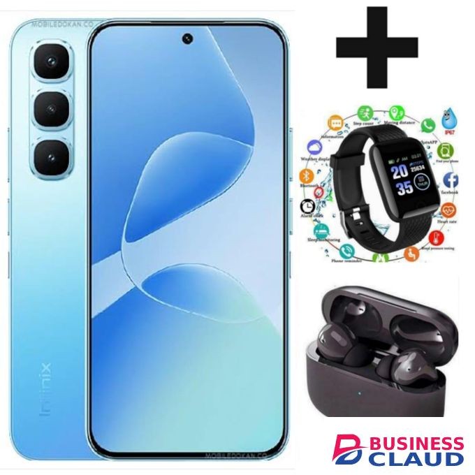 Infinix Hot 60 Pro 8GB RAM +256GB ROM '6.78 inches,50 MP,Battery 5160 mAh+ PODS WATCH