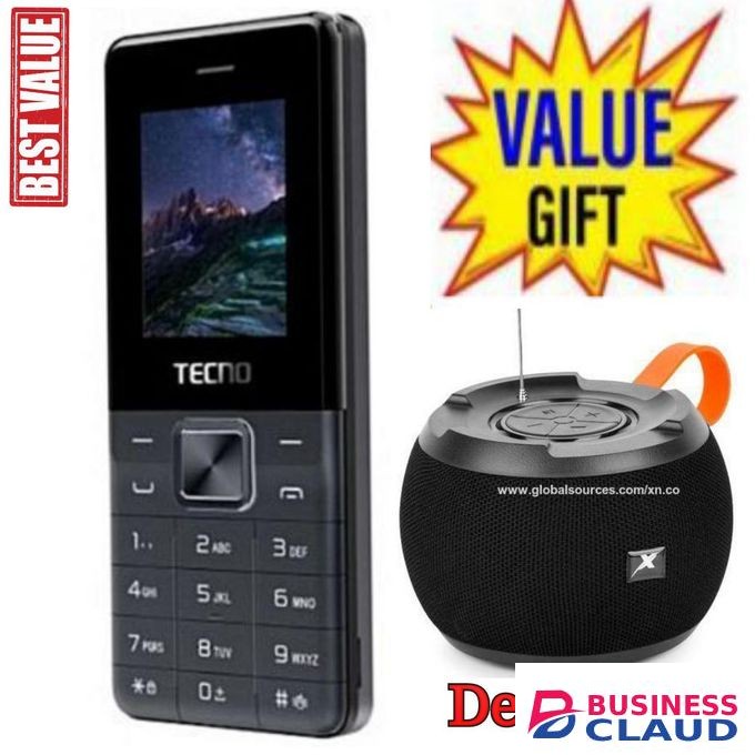Tecno BEST BUTTON PHONE // T301 2/Dual Sim,Button/KABAMBE/KATULULU/MULIKA MWIZI +FREE BLUETOOTH SPEAKER .