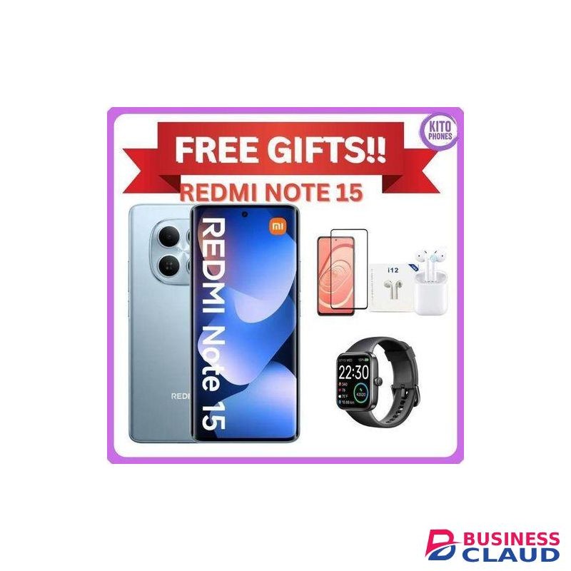 XIAOMI Note 15, 6.77", 8GB RAM + 256GB, 6000mAh,(12 Months Warranty) + FREE GIFTS(SMART WATCH+ EARPODS +SCREEN PROTECTOR)