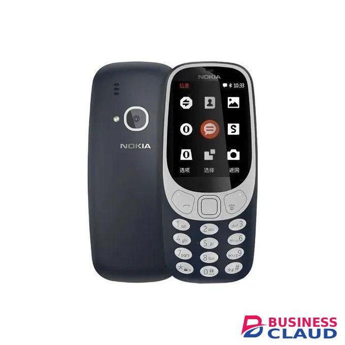 Nokia 3310 ,16MB ROM + 16MB RAM ,2.4" 1200mAH ,2Mp camera, Dual Sim - Dark Blue