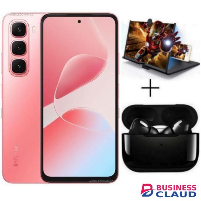 Infinix Hot 60i', 6.7'', 8GB RAM + 256GB ROM, Dual SIM, 5160 MAh, 50MP - Red + Free Gifts