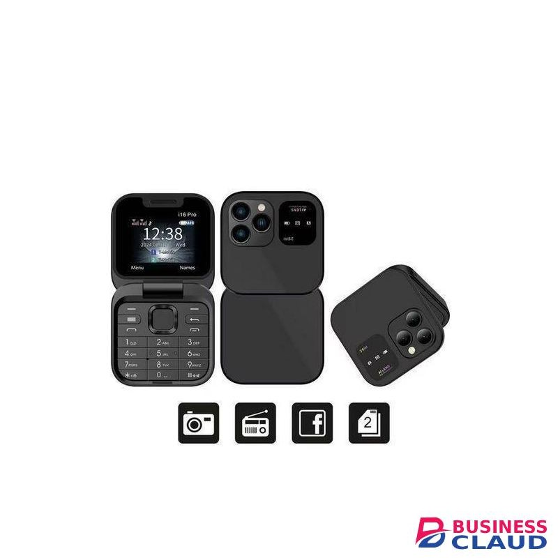 i16 PRO MINI FLIP PHONE DUAL SIM CARD TWO - 2 SIM CARD SLOT BATTERY 500MAH FM RADIO 1.44 INCH SCREEN DISPLAY FOLDABLE PHONE NEW ARRIVAL ON OFFER KABAMBE KATULULU FEATTURED PHONE