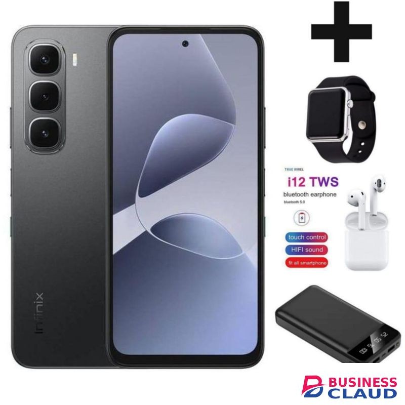 Infinix Hot 60i'6.7 Inches,6GB RAM+128GB ROM"Dual SIM'5160 MAh Battery+ WATCH POWER BANK