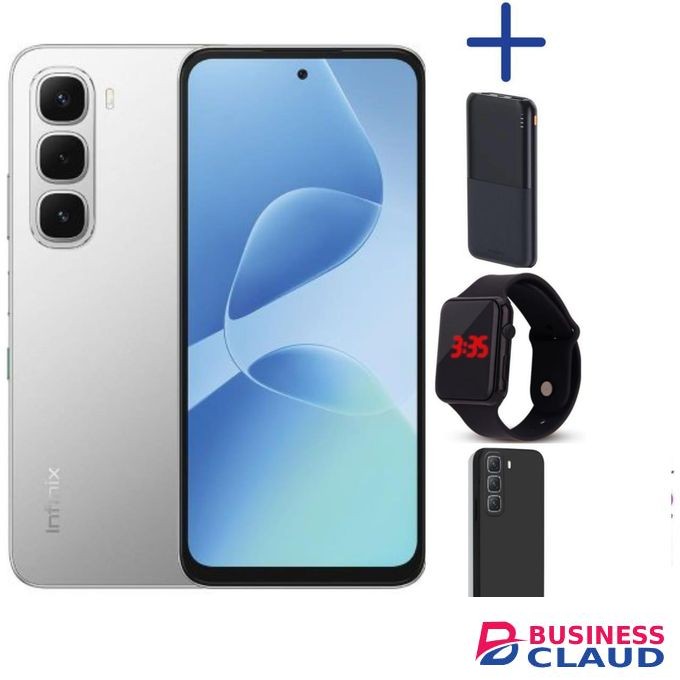 Infinix Hot 60i'6.7 Inches,6GB RAM+128GB ROM"Dual SIM'5000 MAh Battery+LED WATCH PB COVER