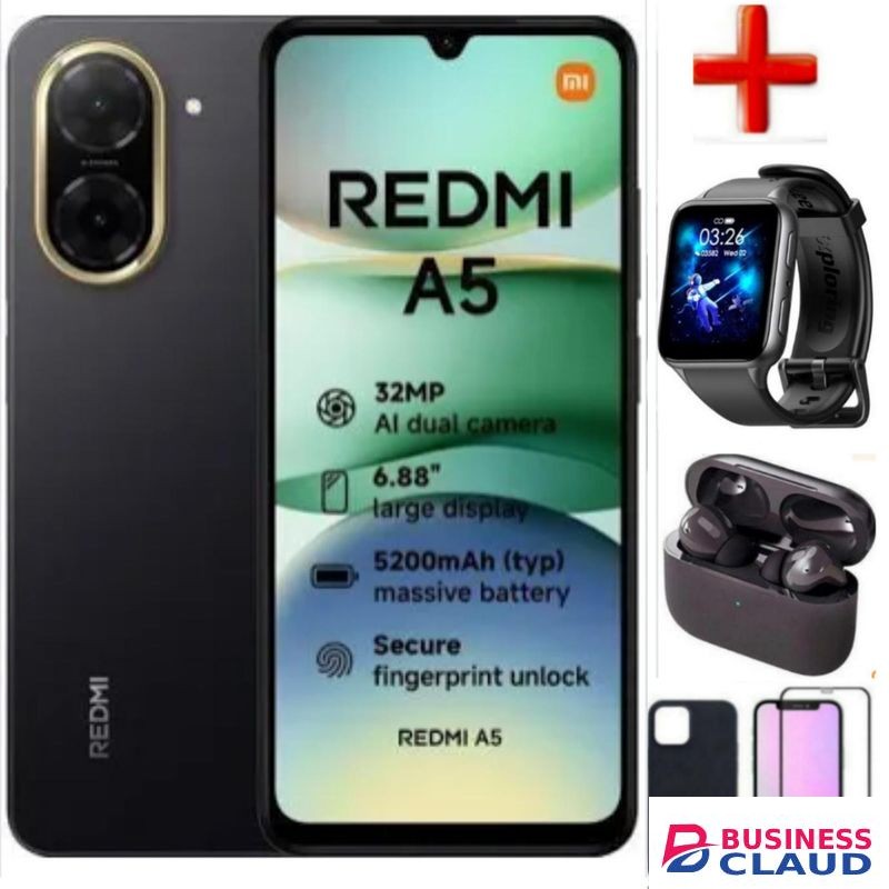 XIAOMI Redmi A5 ,6.88'' Display, 4GB RAM +128GB Storage, 5200 Mah Battery,Dual+GIFTS.